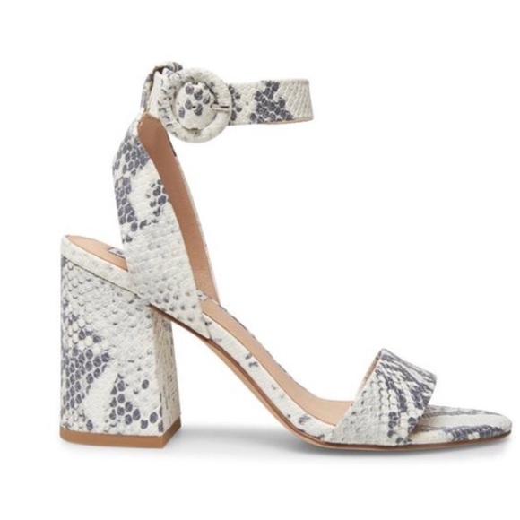 STEVE MADDEN Lolana Lola Snakeskin Sandal Block Heel - Picture 3 of 8